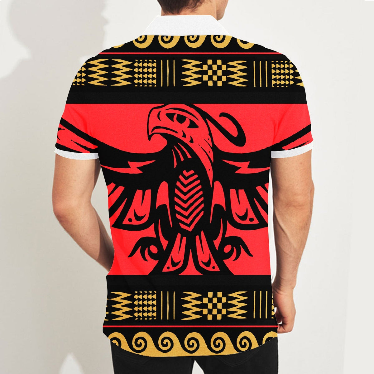 Red Phoenix Native American Polo T Shirt 3D LT10 - Wonder Print Shop