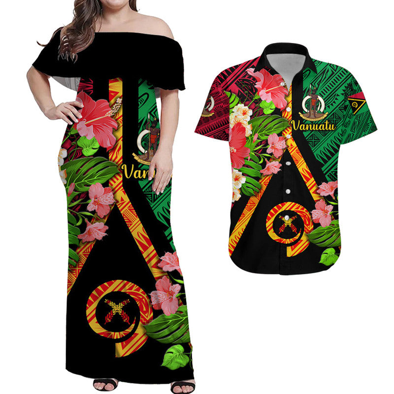 Vanuatu Matching Hawaiian Outfits For Couples Independence Be Proud Vanuatu Flag LT8 - Wonder Print Shop