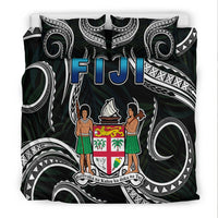 Fiji Coat of Arms Bedding Set Polynesian mix Coconut Pattern LT13 - Wonder Print Shop