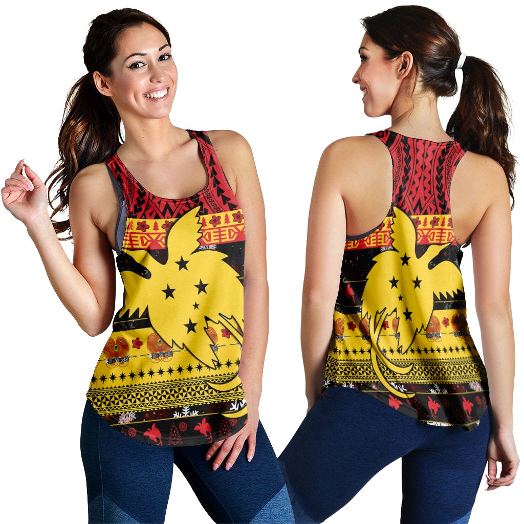 Papua New Guinea Christmas Women Racerback Tank Raggiana Loved LT13 - Wonder Print Shop