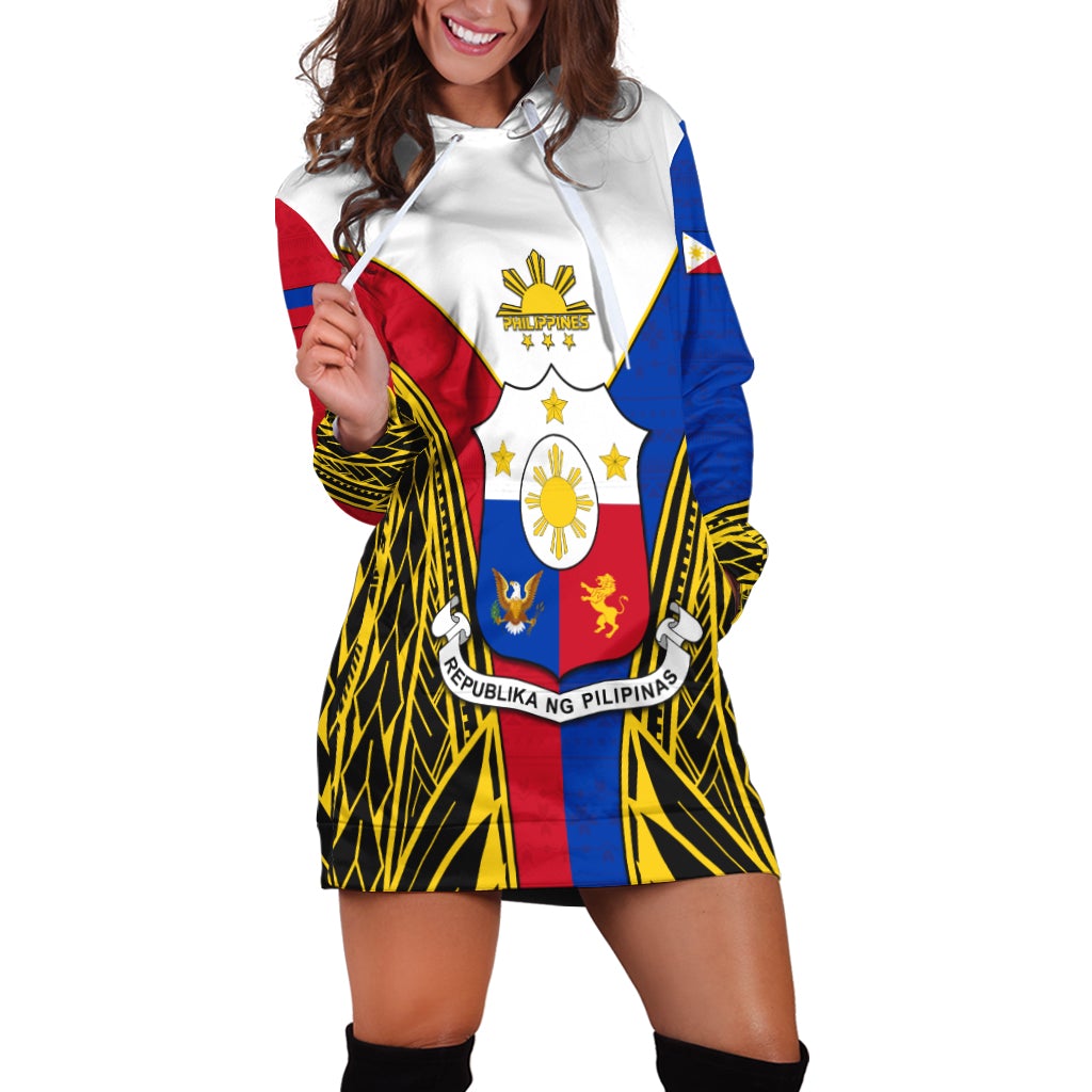 (Custom Personalised) Philippines Hoodie Dress Sun Rayonnant LT13 - Wonder Print Shop