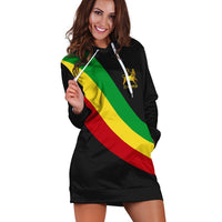 Ethiopia Flag Hoodie Dress - New LT13 - Wonder Print Shop