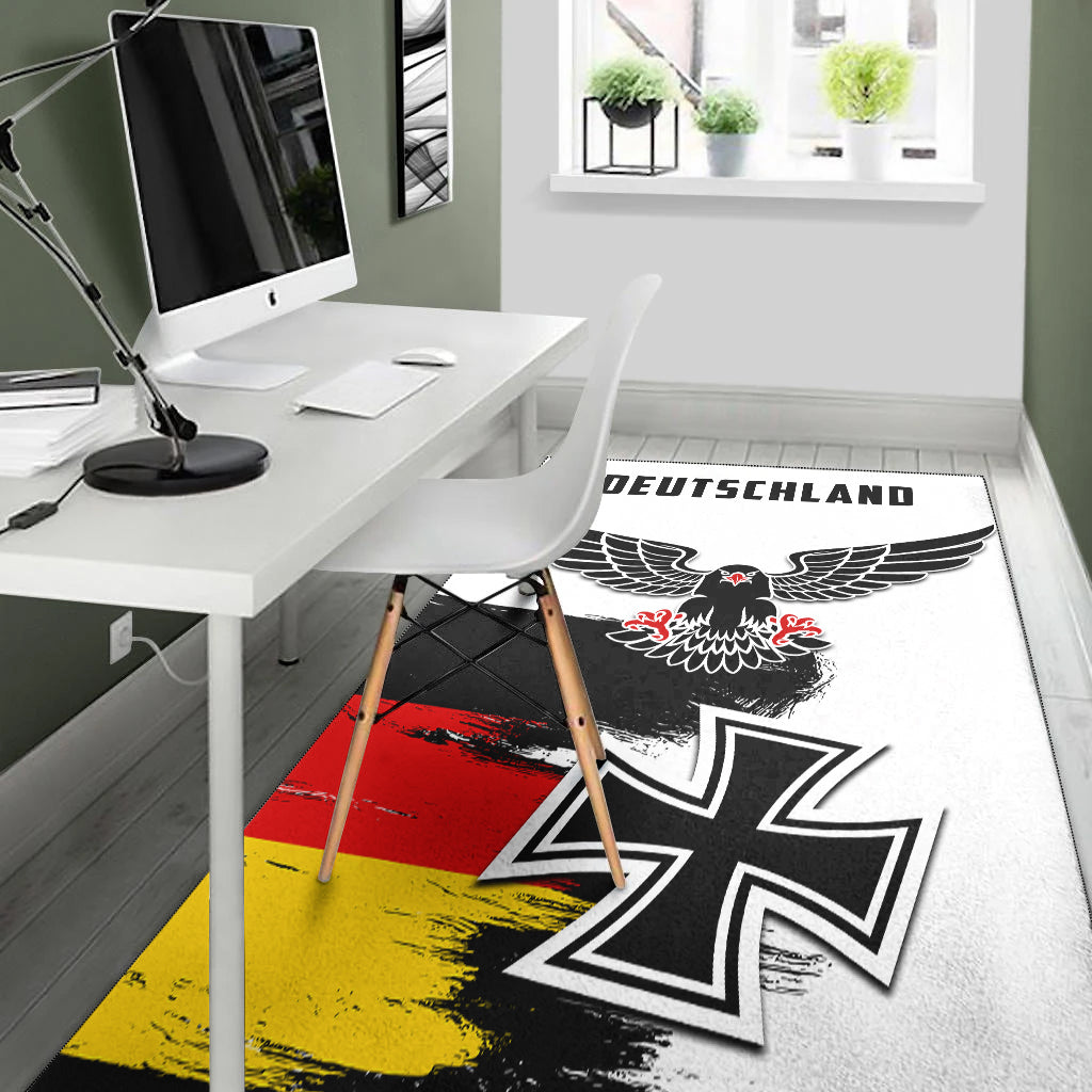 Germany Area Rug Grunge Deutschland Flag and Eagle LT13 - Wonder Print Shop