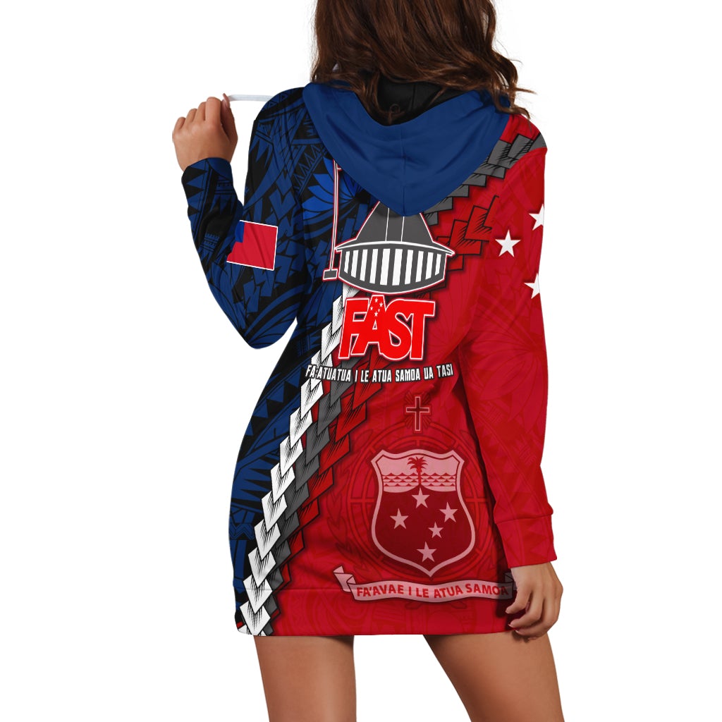 F.A.S.T Samoa Hoodie Dress Polynesian LT13 - Wonder Print Shop