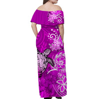 custom-personalised-hawaii-off-shoulder-long-dress-polynesia-pink-sea-turtle-honu-and-hibiscus