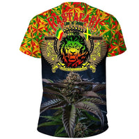 Rastafari Ethiopia Jamaica With Canabis T Shirt LT13 - Wonder Print Shop