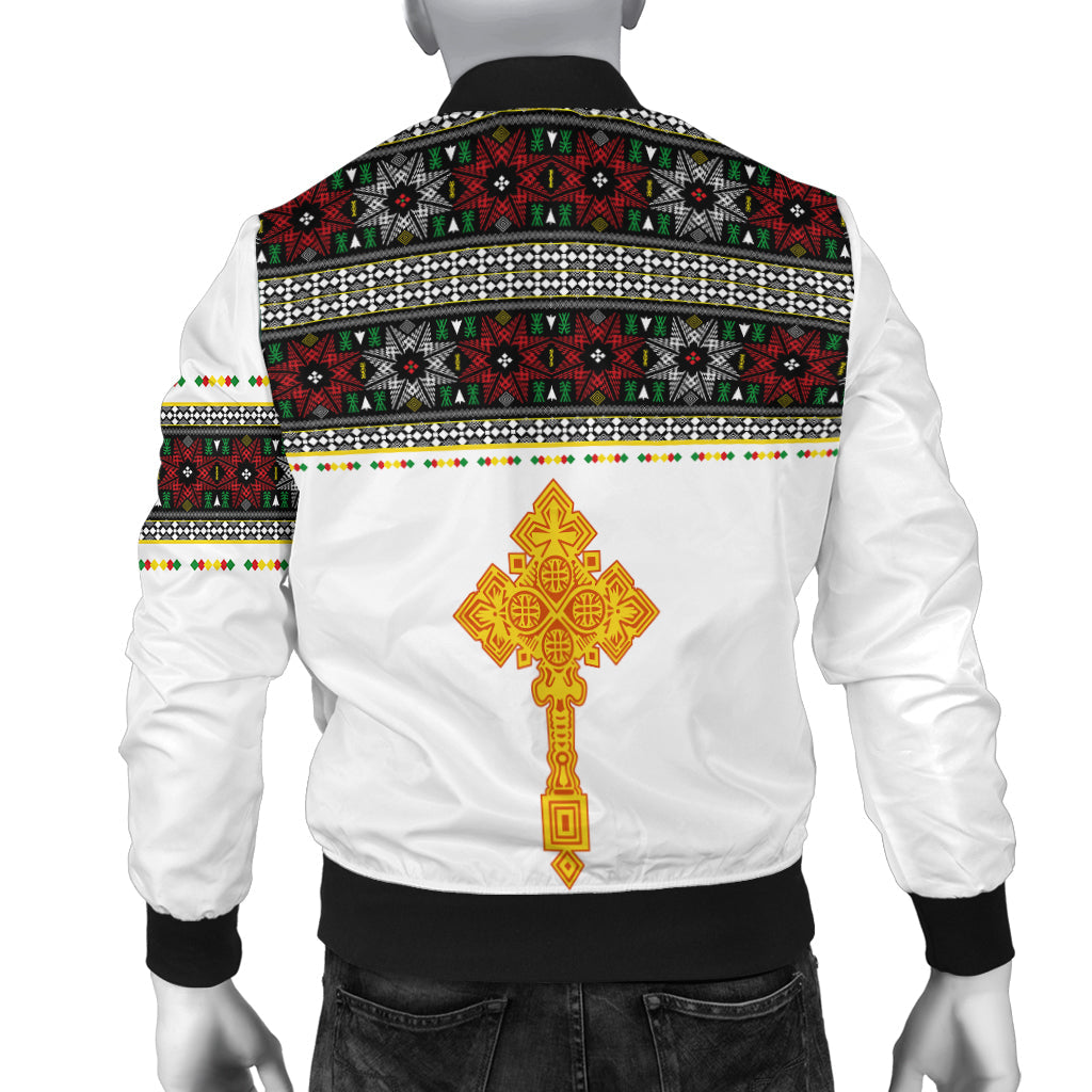 Ethiopia Tibeb Bomber Jacket Ethiopian Cross Fashion LT13 - Wonder Print Shop