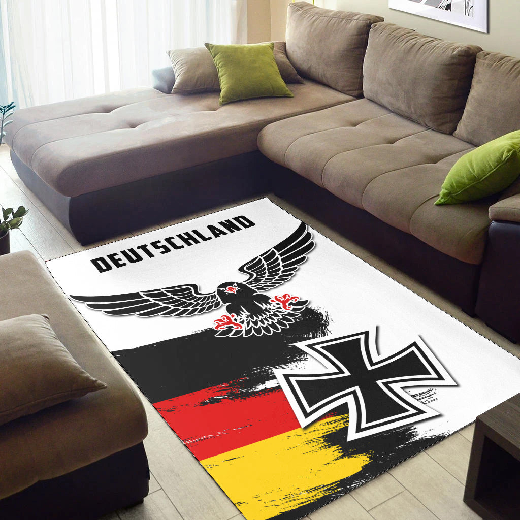 Germany Area Rug Grunge Deutschland Flag and Eagle LT13 - Wonder Print Shop