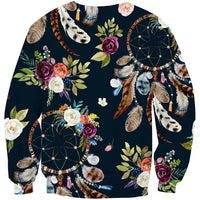 Dreamcatchers And Flowers Native American 3D Sweatshirt LT10 - Wonder Print Shop