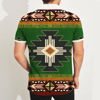 Southwest Green Symbol Native American Polo T Shirt 3D LT10 - Wonder Print Shop