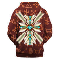 Native American HD002 Turquoise Pattern 3D Hoodie LT10 - Wonder Print Shop