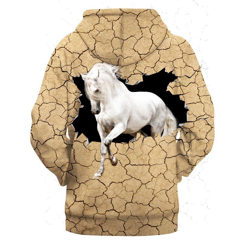 White Horse Native American 3D Hoodie LT10 - Wonder Print Shop