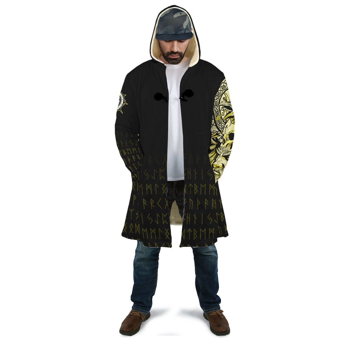 viking-cloak-raven-tattoo-and-vegvisir-yellow