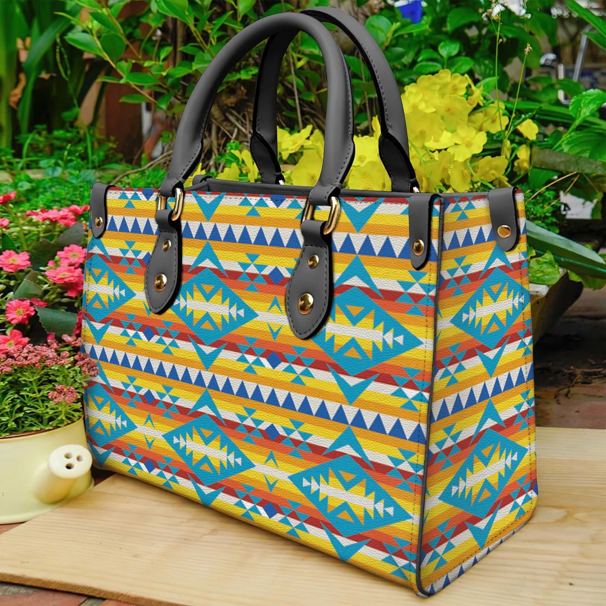 native-american-ethnic-geometric-pattern-leather-bag