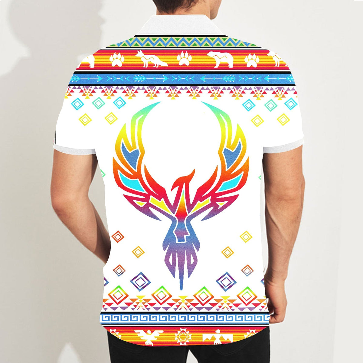 Phoenix Rising Native American Polo T Shirt 3D LT10 - Wonder Print Shop