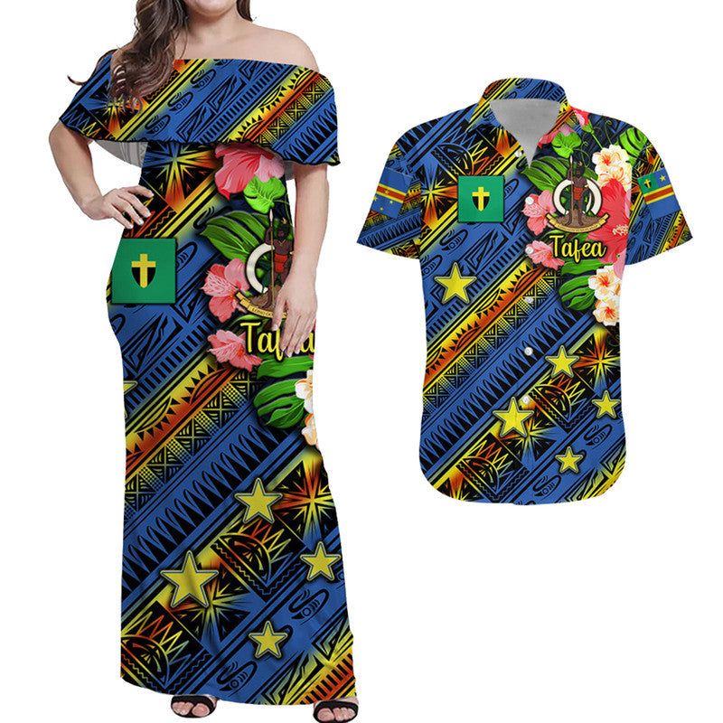Vanuatu Tafea Matching Hawaiian Outfits For Couples Independence Be Proud LT8 - Wonder Print Shop