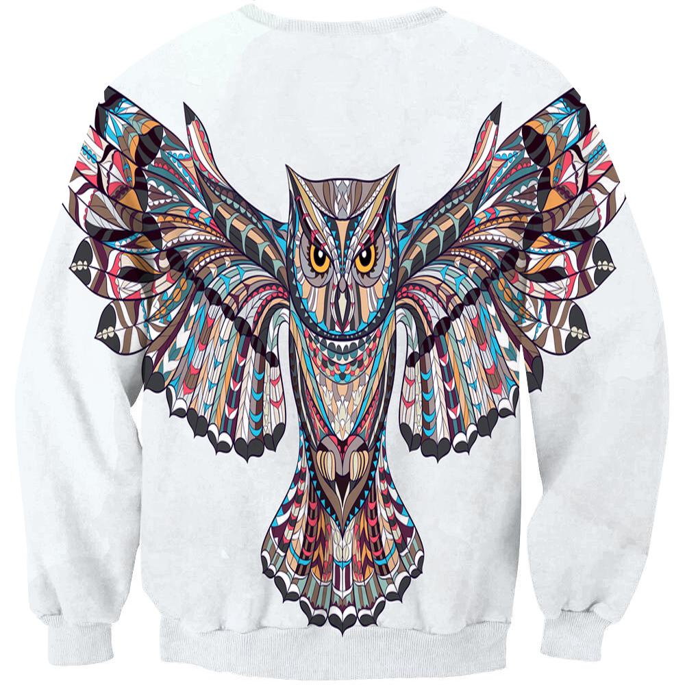 White Owl Native American 3D Sweatshirt LT10 - Wonder Print Shop