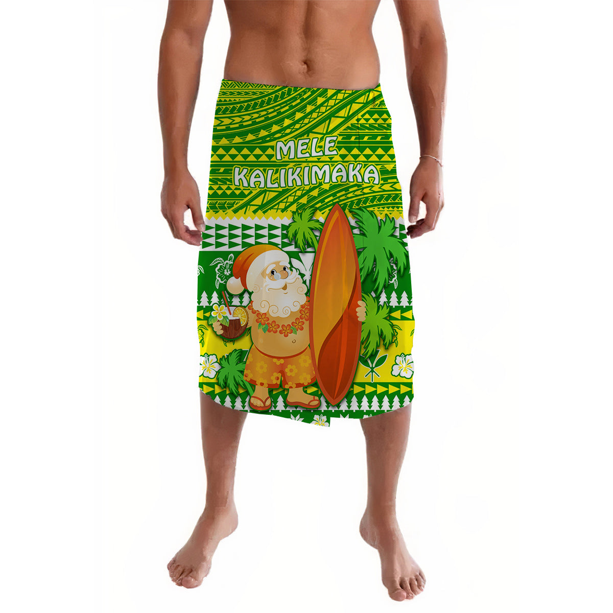 Hawaii Christmas Lavalava Polynesian Mele Kalikimaka Santa Claus LT13 - Wonder Print Shop