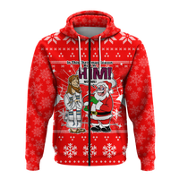 Jesus Santa Christmas Season Hear ye HIM not me Ugly Hoodie LT12 - Wonder Print Shop