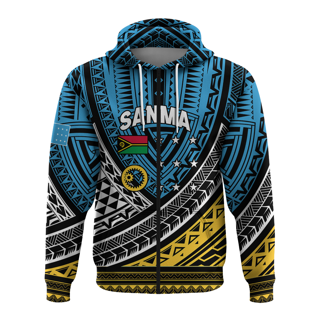 Custom Personalised Vanuatu Sanma Province Tribal Pattern Hoodie LT12 - Wonder Print Shop