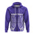 Custom Rarotonga Cook Islands Zip Hoodie Purple Tribal Pattern LT12 - Wonder Print Shop