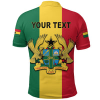 Custom Ghana Flag Polo Shirt ver2 LT20 - Wonder Print Shop