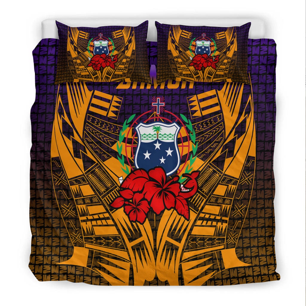 Samoa Bedding Set Hibiscus With Tribal LT12 - Wonder Print Shop