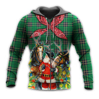 Christmas Santa Cowboy Christmas Green Style Hoodie - Wonder Print Shop