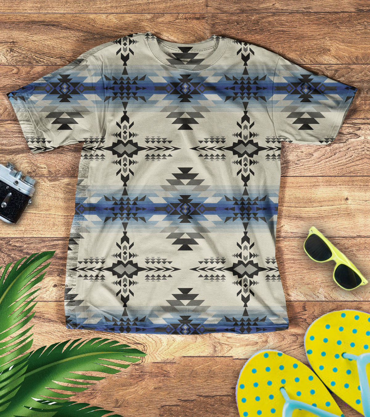 Native American Seamless Geometric Pattern 3D T Shirt LT10 - Wonder Print Shop