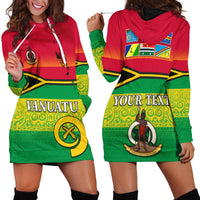 (Custom Personalised) Vanuatu Color Hoodie Dress Six Provinces and Map LT13 - Wonder Print Shop