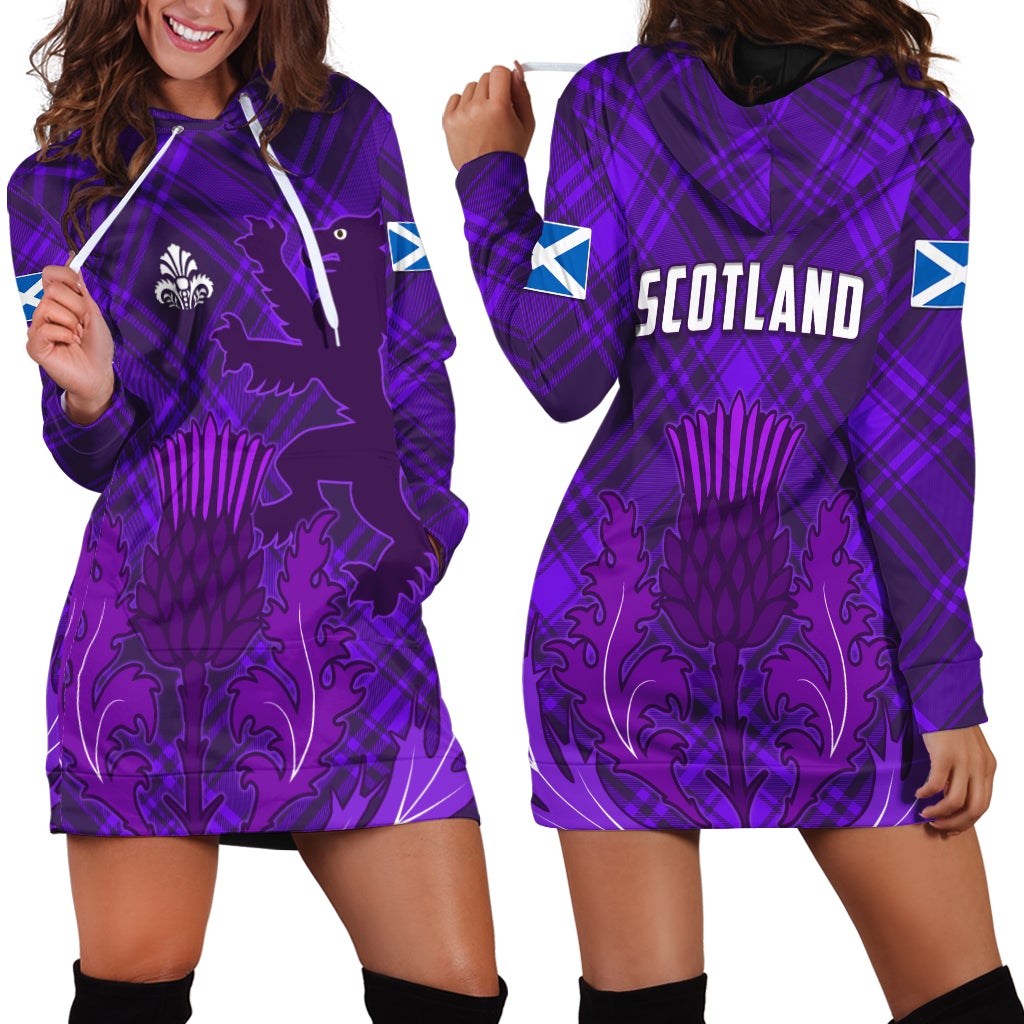 Scotland Hoodie Dress Thistle Scottish Be Unique LT13 - Wonder Print Shop