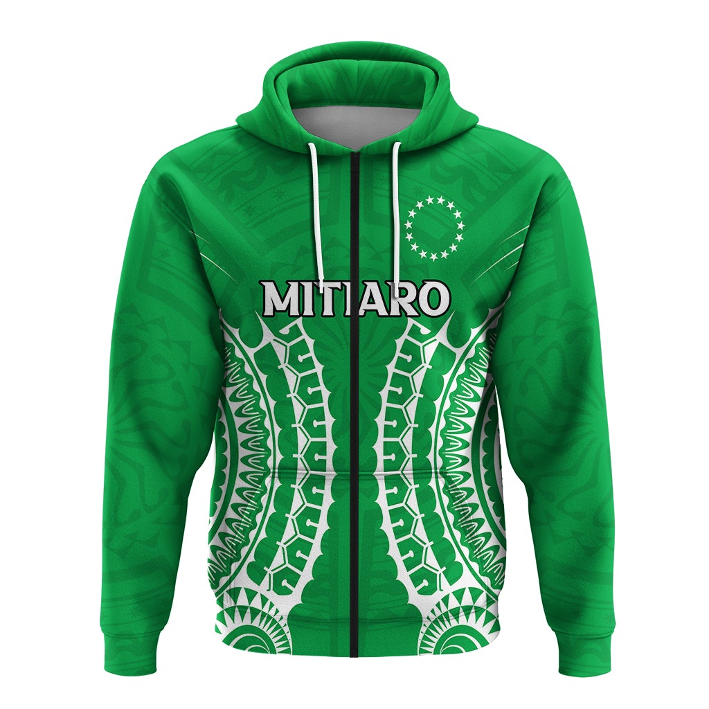 Custom Cook Islands Mitiaro Zip Up Hoodie Tribal Pattern LT12 - Wonder Print Shop