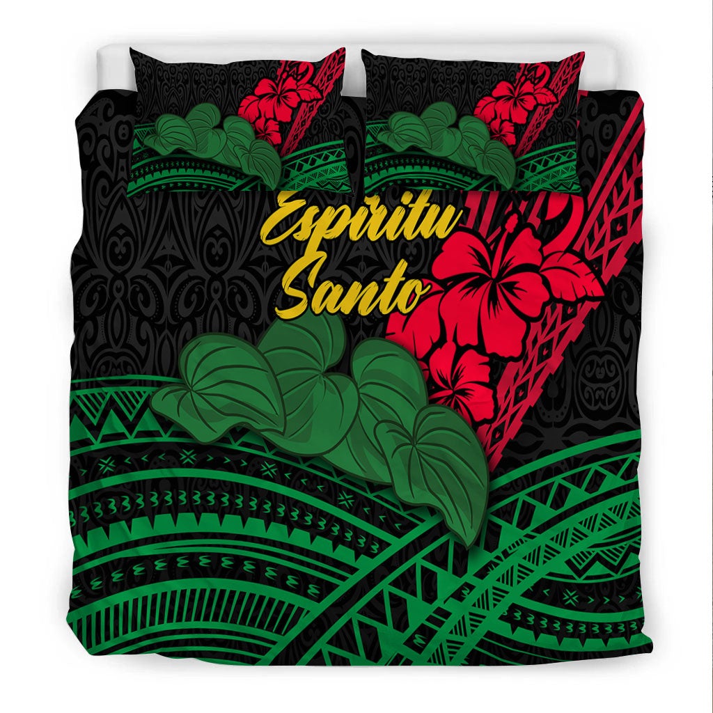 Vanuatu Espiritu Santo Bedding Set Kava With Hibiscus LT12 - Wonder Print Shop