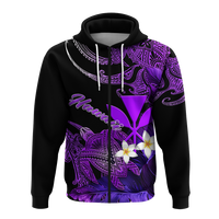 Hawaii Turtle With Plumeria Leaf Purple Hoodie LT12 - Wonder Print Shop