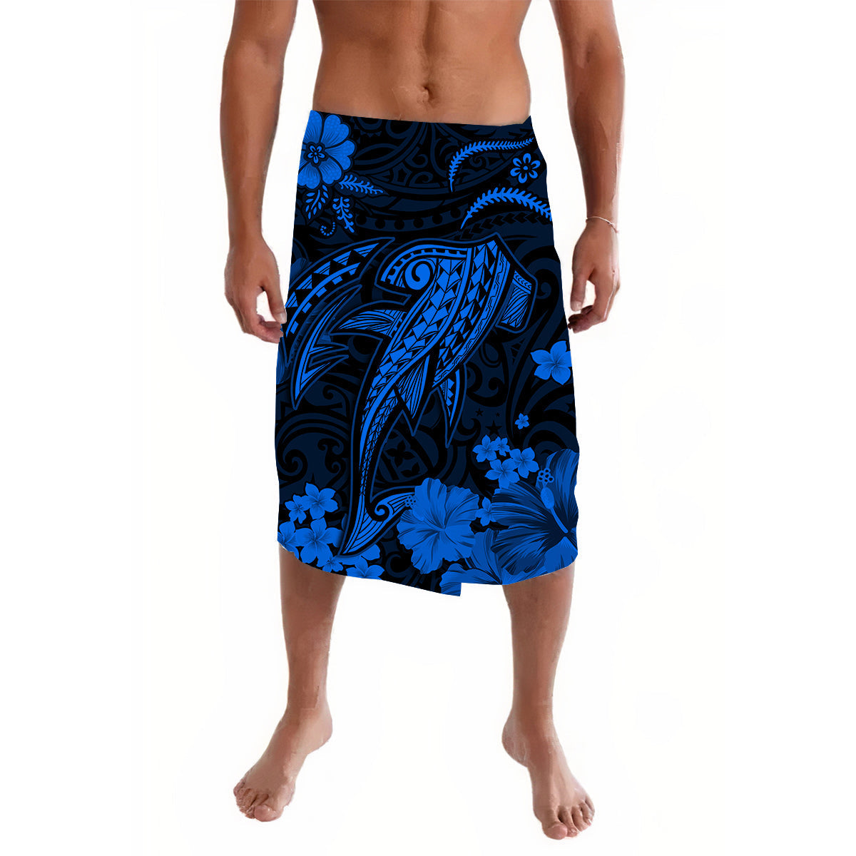 Hawaii Lavalava Polynesia Blue Shark LT13 - Wonder Print Shop