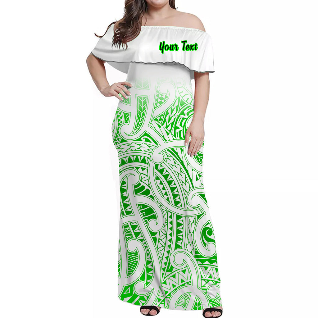 custom-personalised-new-zealand-off-shoulder-long-dress-nz-maori-green