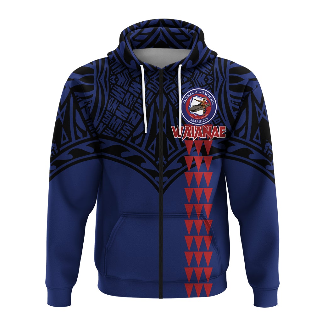 Waianae High School Pride Zip Hoodie LT12 - Wonder Print Shop