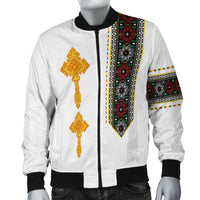 Ethiopia Tibeb Bomber Jacket Ethiopian Cross Fashion LT13 - Wonder Print Shop