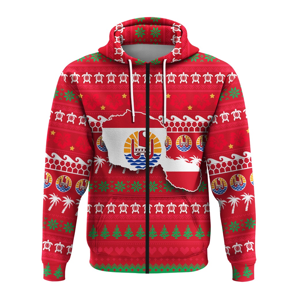 Tahiti Christmas Zip Hoodie Ugly Christmas LT12 - Wonder Print Shop