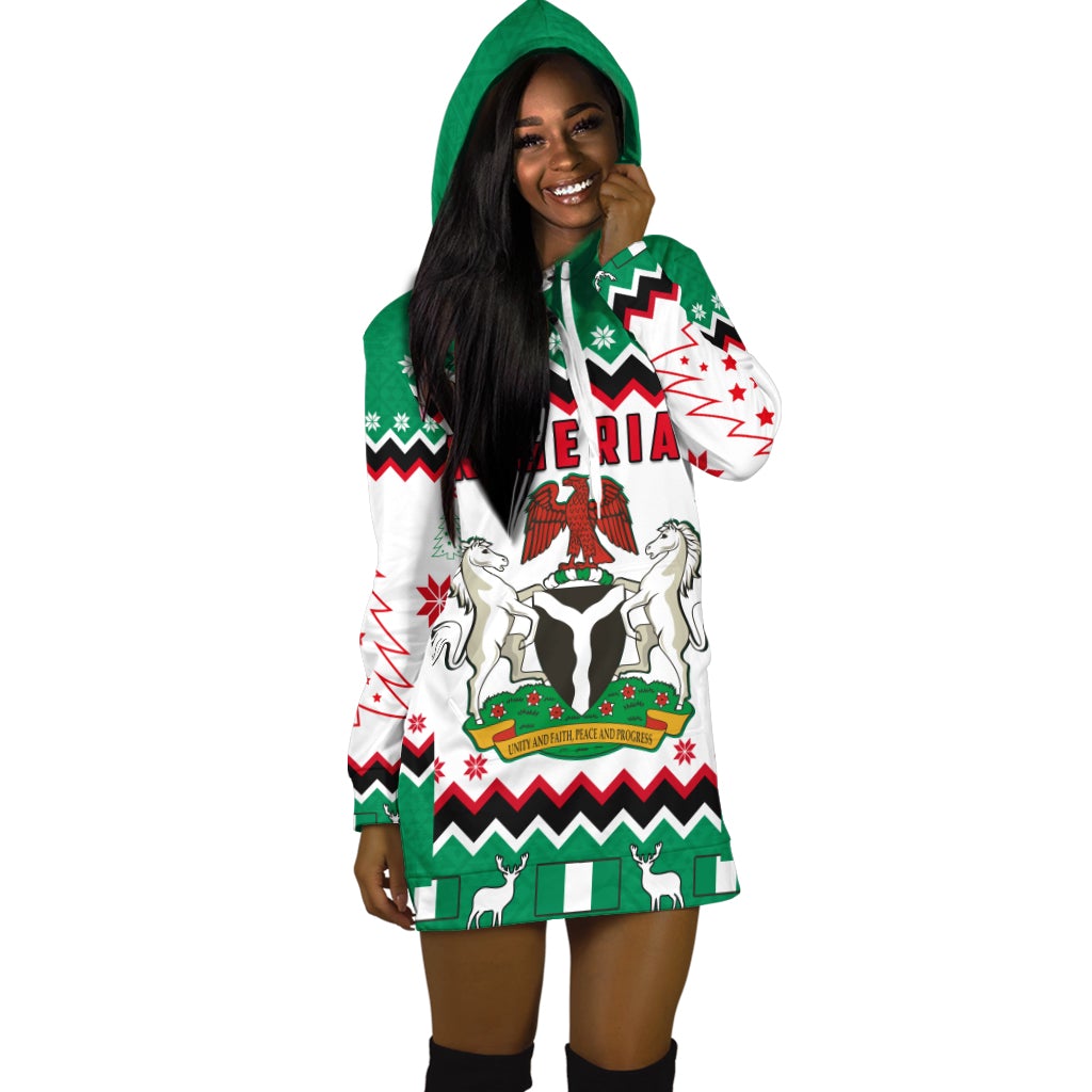 Nigeria Christmas Hoodie Dress African Pattern LT13 - Wonder Print Shop