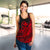 Hawaii Humpback Whale With Hibiscus Tribal Red Women Tank Top LT12 - Wonder Print Shop
