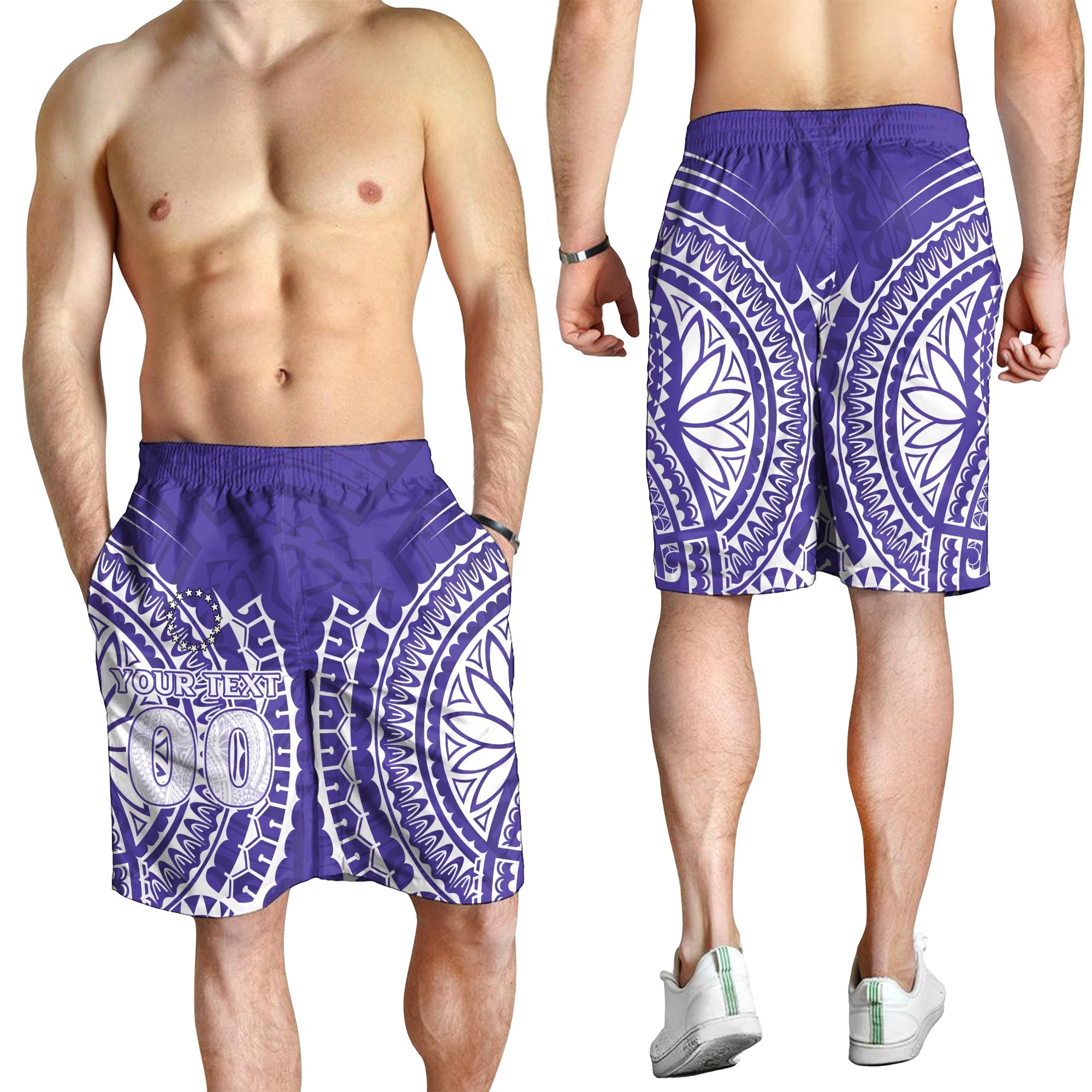 custom-personalised-cook-islands-rarotonga-men-short-purple-tribal-pattern