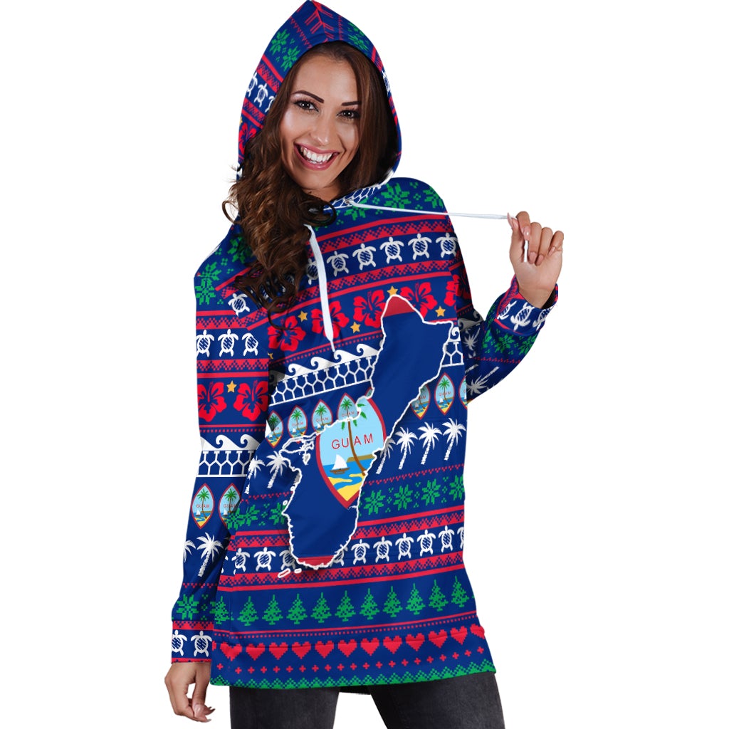 Guam Christmas Hoodie Dress - Ugly Christmas LT12 - Wonder Print Shop