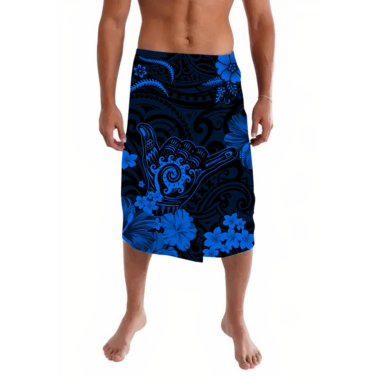 Hawaii Lavalava Polynesia Blue Cool Shaka Sign LT13 - Wonder Print Shop