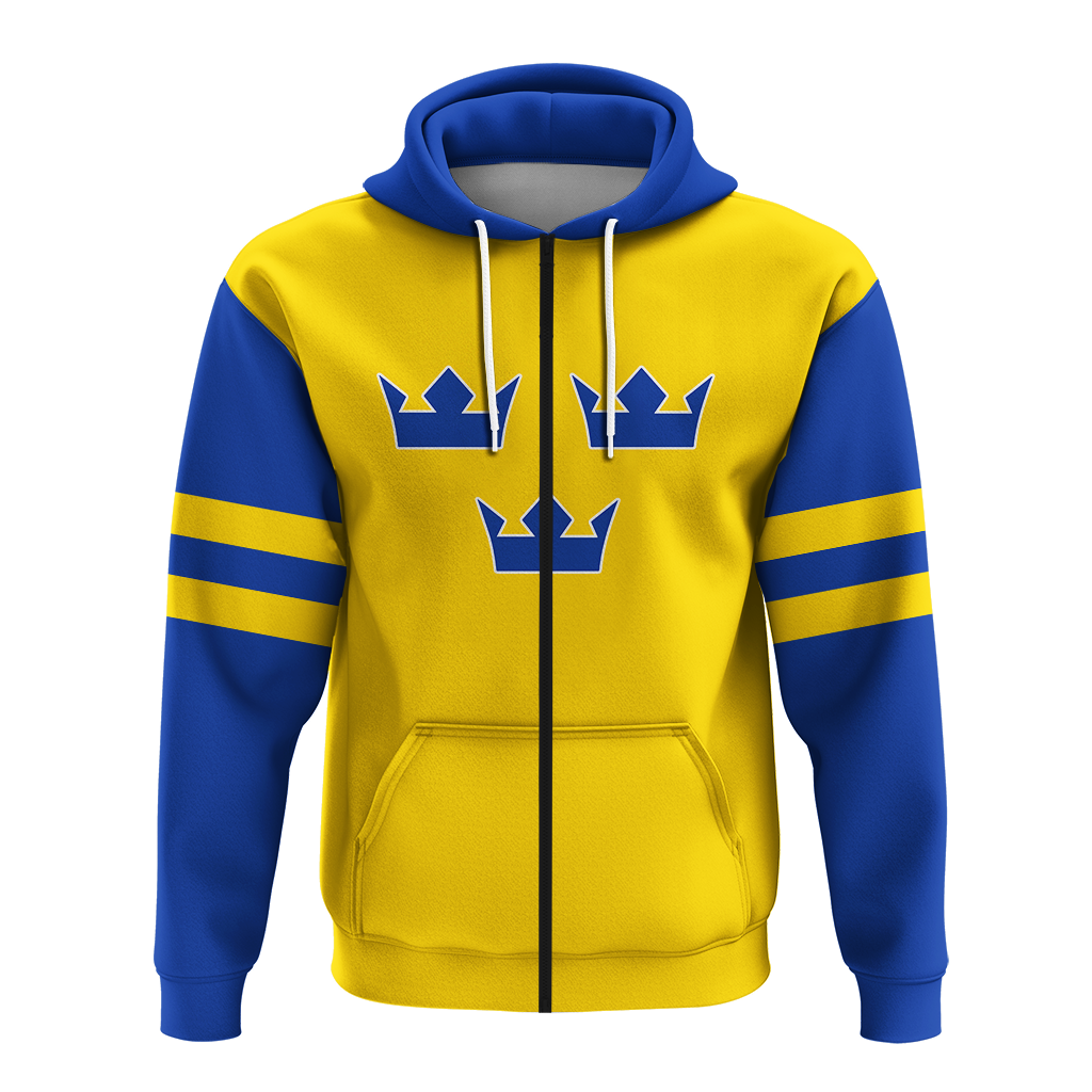 Custom Sweden Hockey Pride Hoodie LT12 - Wonder Print Shop