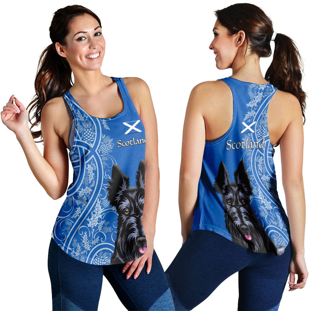 Scottish Terrier With Thistle Women Tank Top LT12 - Wonder Print Shop