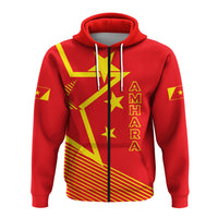 Amhara Region Legend Ethiopia Zip Hoodie LT12 - Wonder Print Shop