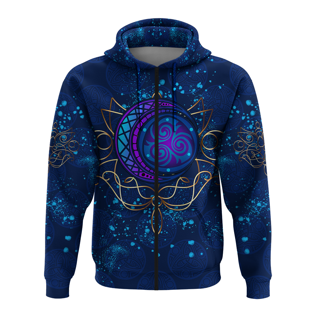Celtic Moon Elven Style Hoodie LT12 - Wonder Print Shop