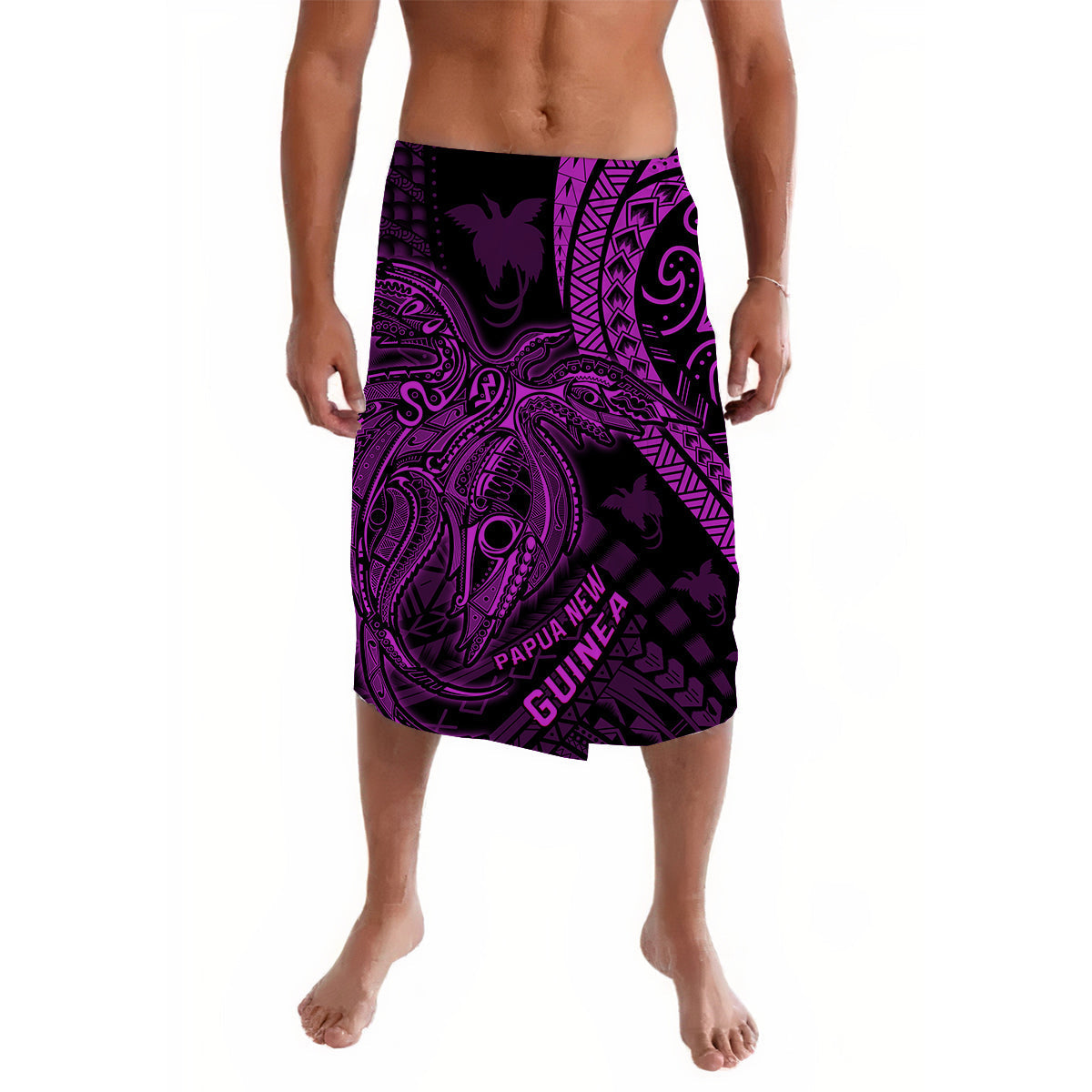 Custom Personalised Papua New Guinea Lavalava Raggiana Birds Of Paradise Purple LT13 - Wonder Print Shop