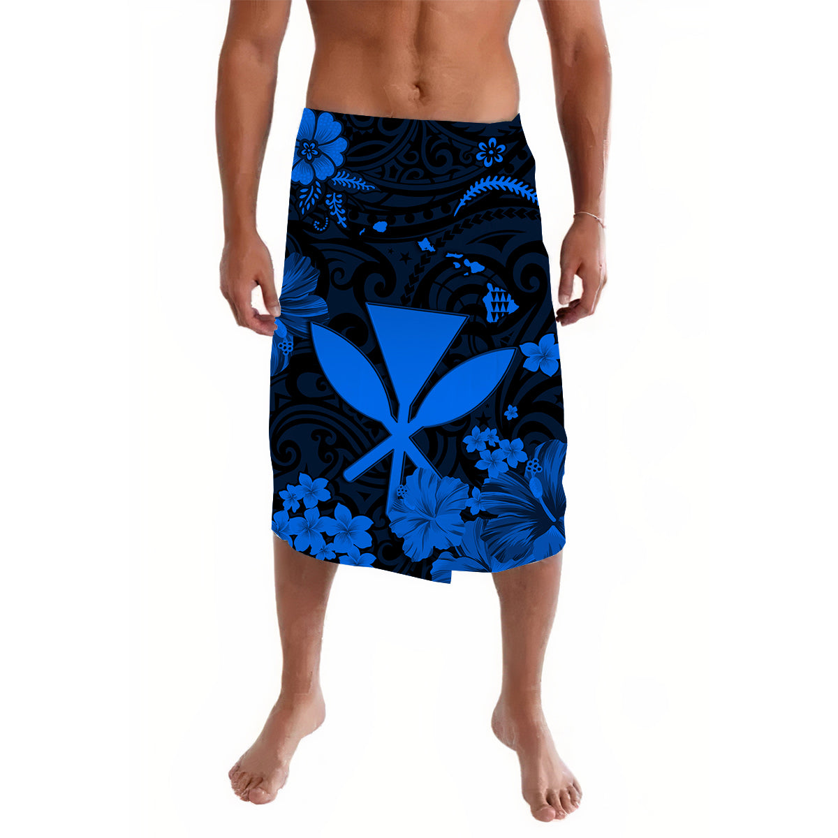 Hawaii Lavalava Polynesia Blue Kanaka Maoli LT13 - Wonder Print Shop